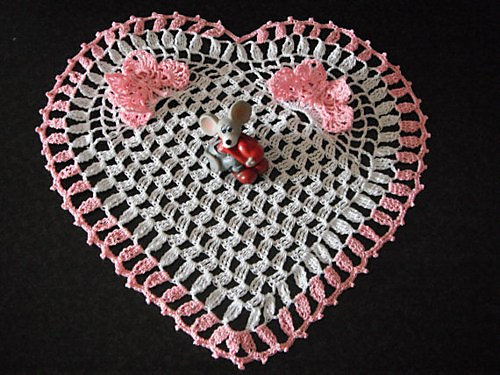 heart doily with 3D butterfly photo 5