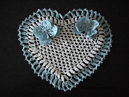 heart doily with 3D butterfly photo 8