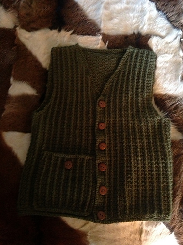 Fisherman Crochet Aran Vest photo 6