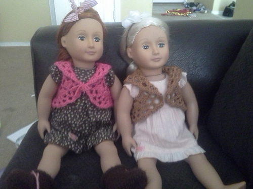 Doily Vest for 18 Inch Doll photo 1
