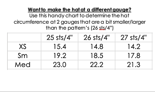 Wanna adjust the sizing? Go up or down in gauge