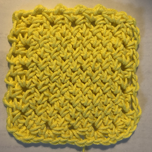 Diagonal Moss Stitch Washcloth photo 1