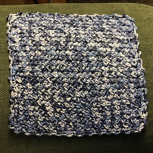 Diagonal Moss Stitch Washcloth photo 4