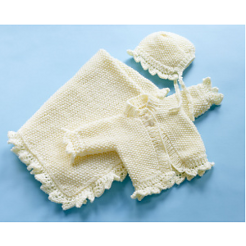 Christening Set (knit) #90064AD Cardigan photo 2