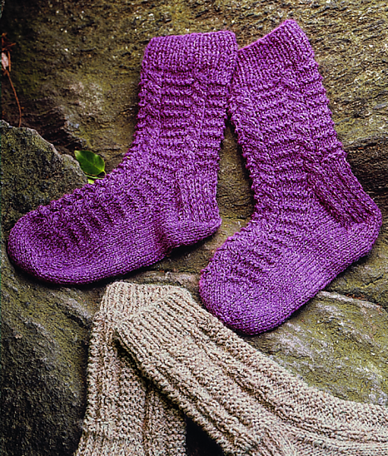 Ravelry Ladder Twist Socks 1237AD pattern by Lion Brand Yarn