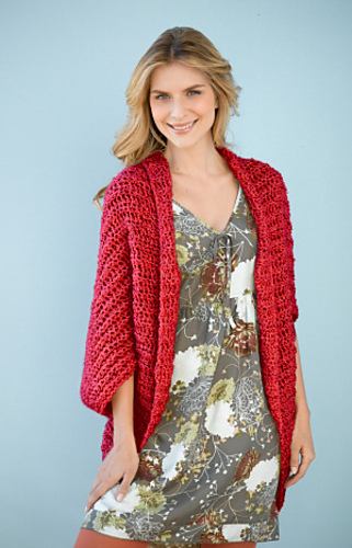 Ravelry: Simple Crochet Shrug #90689 pattern by Lion Brand Yarn