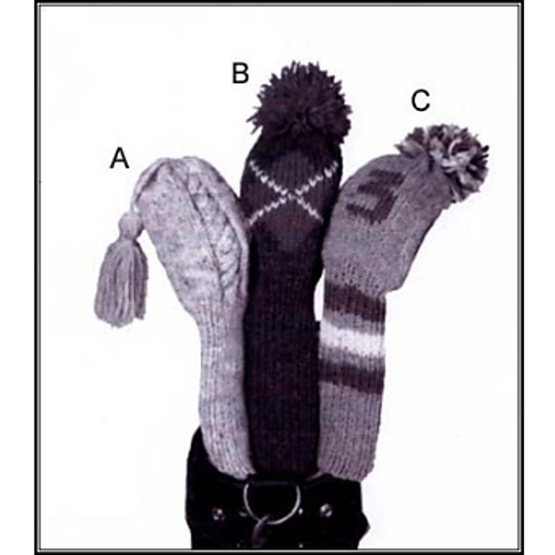 Ravelry Golf Club Covers with Initials pattern by Lion Brand Yarn