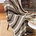 Striped Two-Color Crocheted Afghan pattern 
