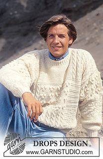 Ravelry: 24-5 jumper with texture, bobbles and cables pattern by DROPS ...