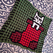 Stocking Kitten Mosaic Dishcloth pattern 