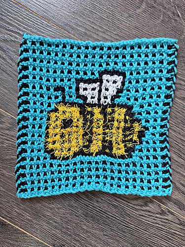 Bumblebee Mosaic Dishcloth