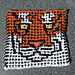 Tiger Mosaic Dishcloth pattern