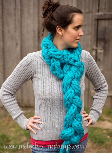 Braided Scarf ~ Crochet Version photo 3