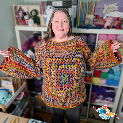 Easy Granny Square Sweater