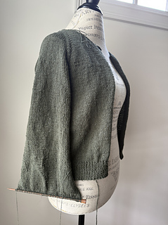 working the sleeves flat on straight needles
