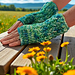 Feathered Fingerless Mitts pattern 