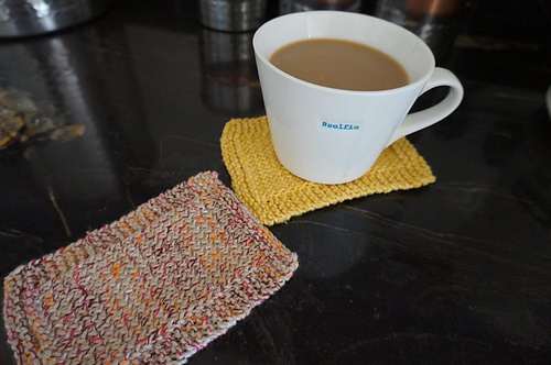 Knitted Coaster Mats