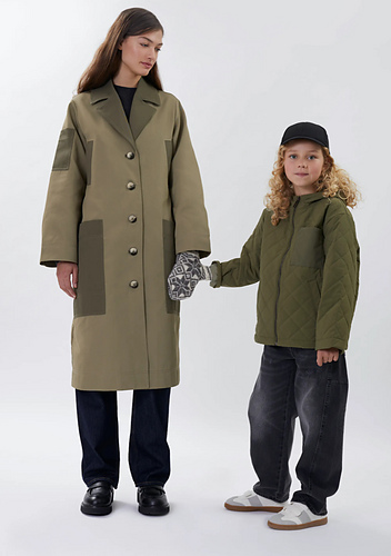 437-4 Dobbelvott med Åttebladsrose - Rauma Garn