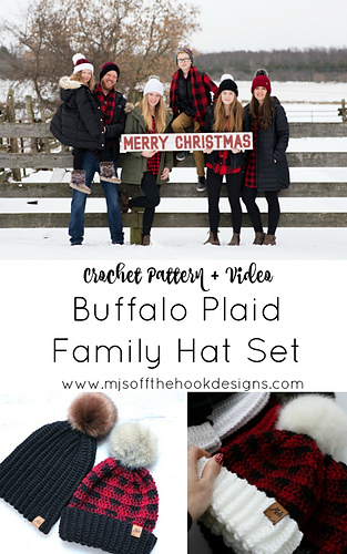 Thermal Buffalo Plaid Toque pattern by MJ's Off The Hook Designs