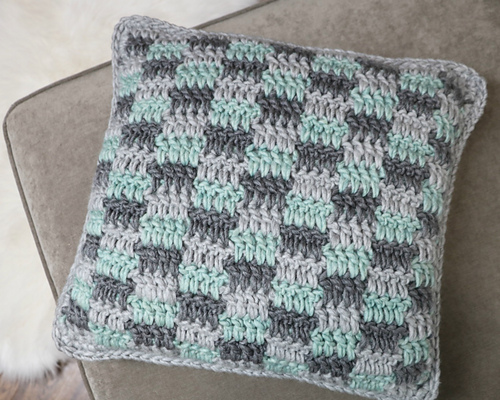 Ravelry: Rustic Farmhouse Plaid Pillow pattern by MJ's Off The Hook Designs