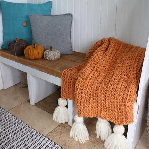 Ravelry: Hello Harvest Chunky Blanket pattern by MJ's Off The Hook Designs