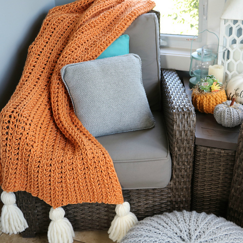 Ravelry: Hello Harvest Chunky Blanket pattern by MJ's Off The Hook Designs