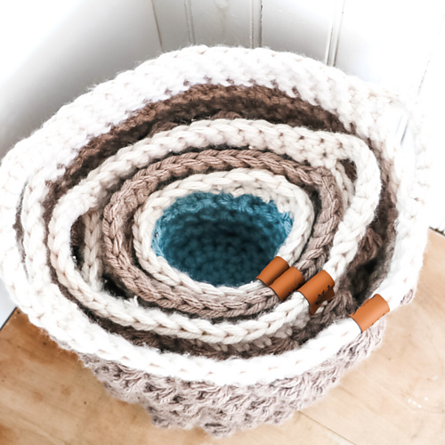 Ravelry: Bobble All The Way Baskets pattern by MJ's Off The Hook Designs
