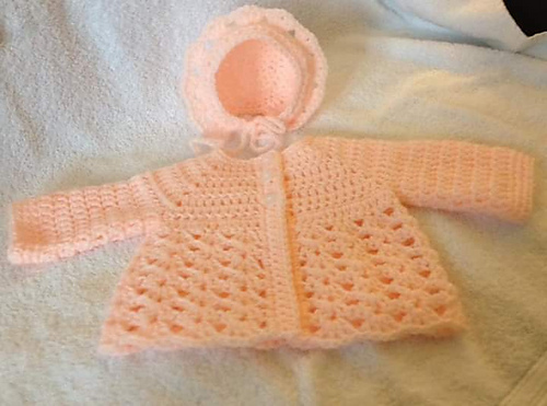 Iris preemie cardigan & bonnet photo 3