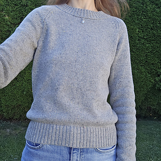 Size S, worn with about X cm positive ease