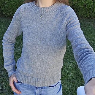 Size S, worn with about X cm positive ease