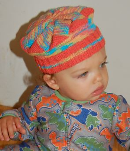 Panda Cotton Entrelac Baby Hat photo 1