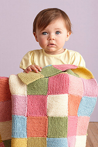 Patchwork Garter Baby Throw photo 1