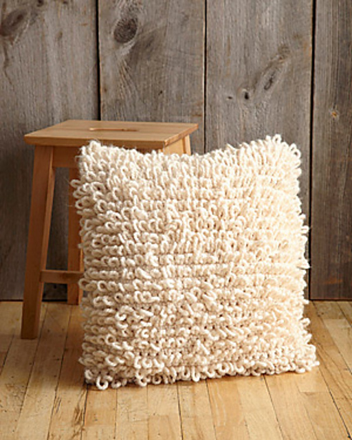 Ravelry Loop Stitch Pillow pattern by Lion Brand Yarn
