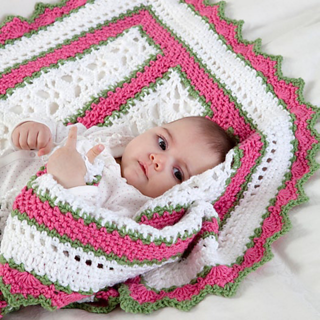 Ravelry Summer Baby Blanket pattern by Katherine Eng