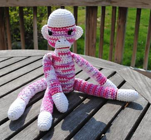 Colorful Hooked Sock Monkey photo 2