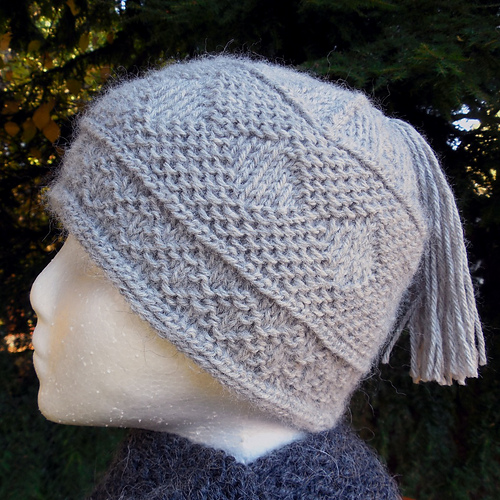 Ravelry Diamonds Twined Knitted Cap pattern by Rebecca Harmon