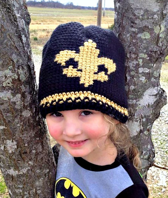 St. Fleur de Lis Graph Hat pattern 
