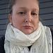 Lace stole "Pearl leaves" pattern 