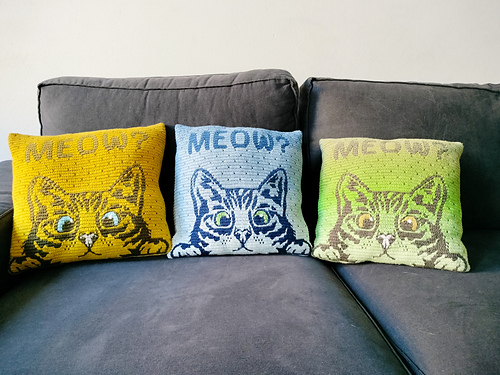 Meow Mosaic Quilted Blanket NCU0DV758