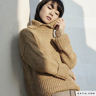 Ravelry: 6211-11 Split High-Neck Sweater pattern by Fil Katia