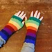 Rainbow Fingerless Gloves pattern 