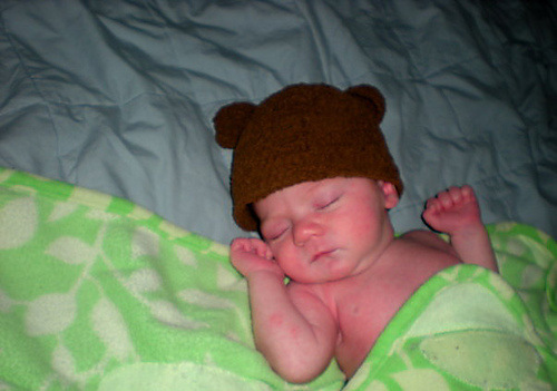 Bear Ears for Newborn Hat photo 1
