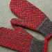 Herringbone Mittens with Poms photo 4