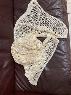 Long shawl, single color bamboo yarn