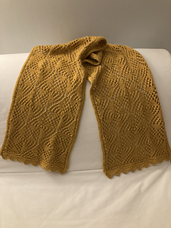 150cm long scarf in Vortex pattern