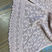 stole in fingering weight with knitted on edging
