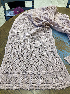 detail of Vortex pattern in stole
