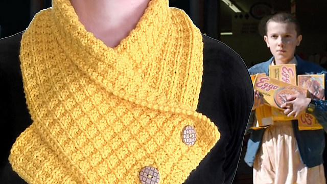 Waffle Neck Warmer Scarf pattern 