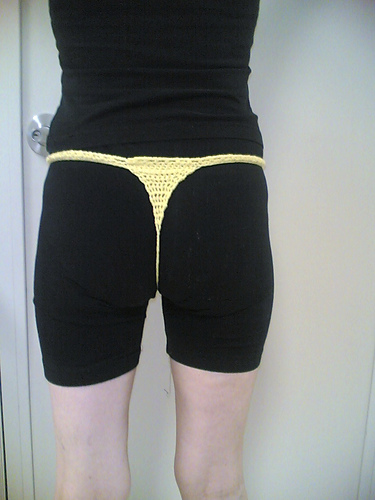 Ryan's Thong crocheted thong for lingerie or bikini bottom