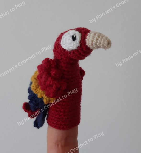 parrot hand puppet